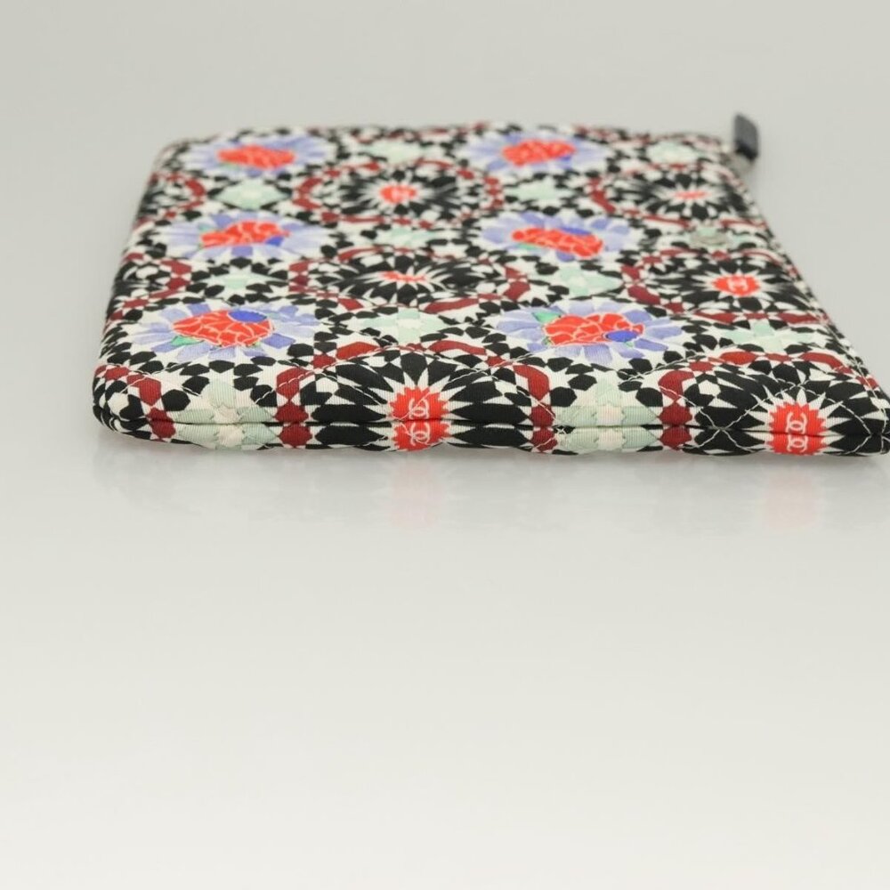 CHANEL Matelasse COCO Mark Pouch Nylon Multicolor CC Auth 129976V - Picture 5 of 16
